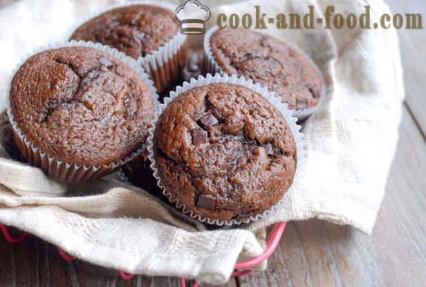 Chocolate muffins - isang hakbang-hakbang recipe