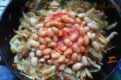 Recipe repolyo na may karne at beans