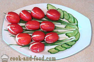 Celebratory komposisyon Tomato - tulips