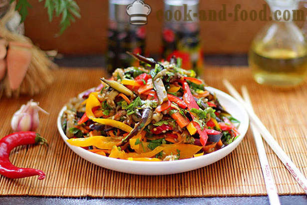 Recipe ng salad ng talong at gulay sa Korean