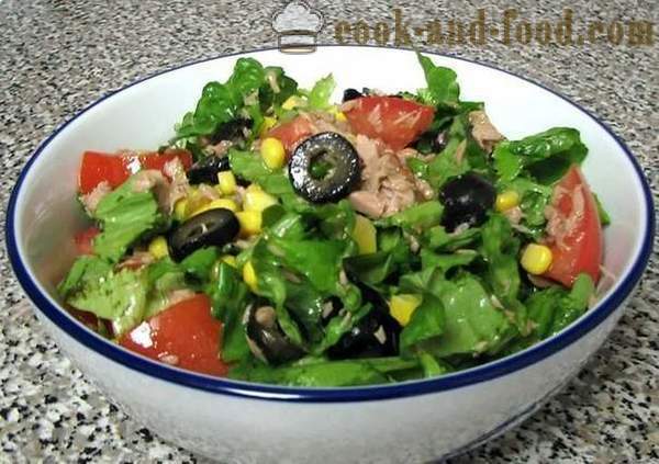 Green salad na may tuna