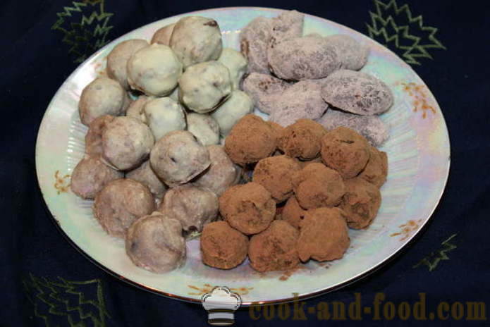 Yaring-bahay candy truffle mga kamay - kung paano gumawa ng homemade kendi truffle, ang isang hakbang-hakbang recipe litrato
