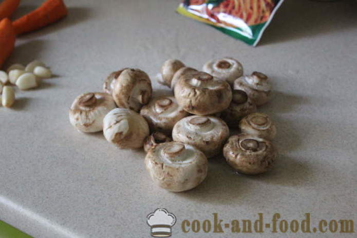 Kabute sa Korean - paano sa atsara mushroom sa bahay, hakbang-hakbang recipe litrato