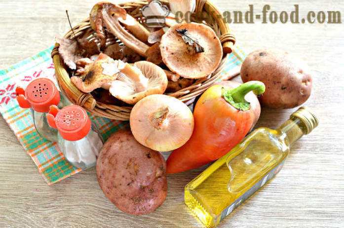 Fresh mushroom pinirito na may patatas - kung paano upang magprito kabute na may patatas sa isang kawali, isang hakbang-hakbang recipe litrato