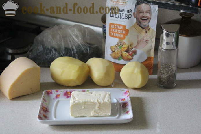 Inihurnong patatas na may keso - pati na masarap magluto ng patatas sa oven, na may isang hakbang-hakbang recipe litrato