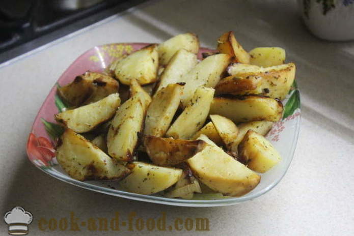 Lutong patatas na may honey at mustasa sa oven - pati na masarap magluto ng patatas sa butas, sunud-sunod na recipe na may phot