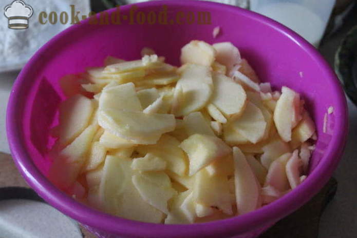 Simple apple pie na may luya gatas - kung paano maghurno isang apple pie na may luya sa hurno, na may isang hakbang-hakbang recipe litrato