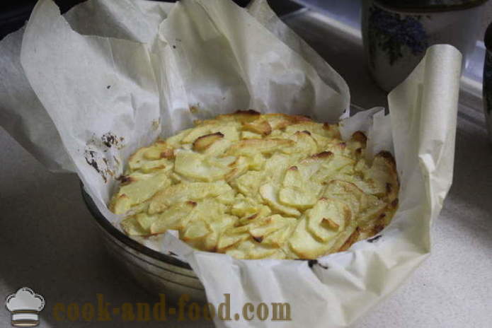 Simple apple pie na may luya gatas - kung paano maghurno isang apple pie na may luya sa hurno, na may isang hakbang-hakbang recipe litrato