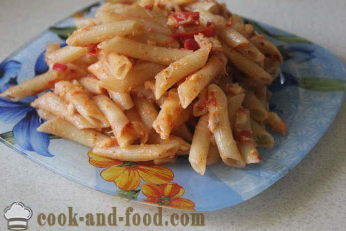 Italian pasta na may tomato at isda - kung paano magluto pasta na may isda at mga kamatis, isang hakbang-hakbang recipe litrato