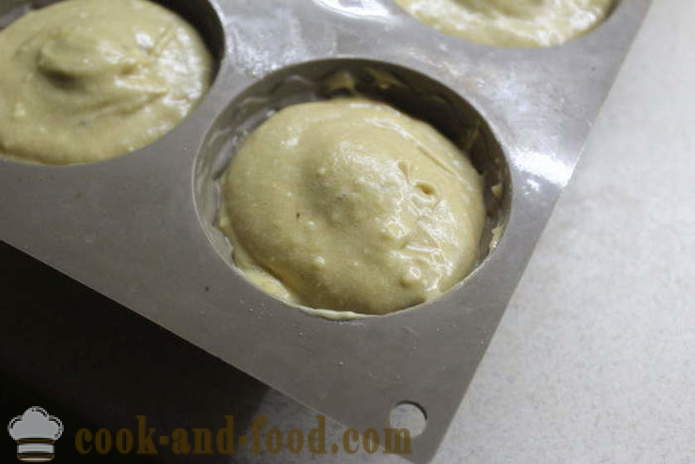 Kape at muffins sa oven honey - kung paano maghurno cakes na may kepe sa silicone molds, ang isang hakbang-hakbang recipe litrato