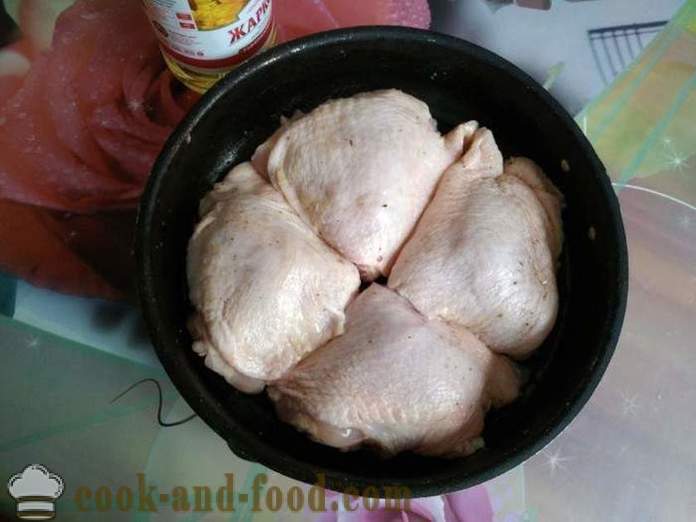 Chicken thighs sa oven - bilang isang masarap na lutong thighs manok sa oven, na may isang hakbang-hakbang recipe litrato