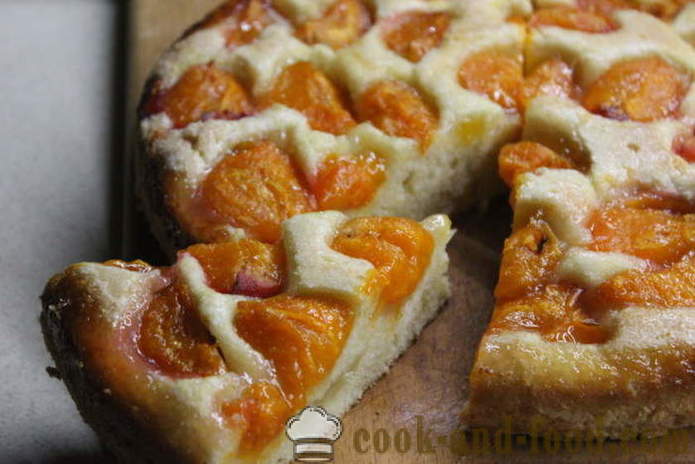 Buksan aprikot pie - kung paano maghurno aprikot cake, isang hakbang-hakbang recipe litrato