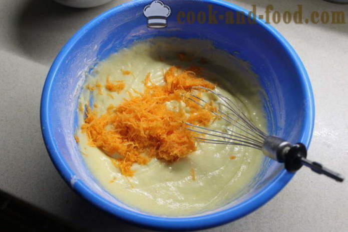 Karot cake na may orange alisan ng balat - kung paano maghurno isang cake na may orange at karot, na may isang hakbang-hakbang recipe litrato