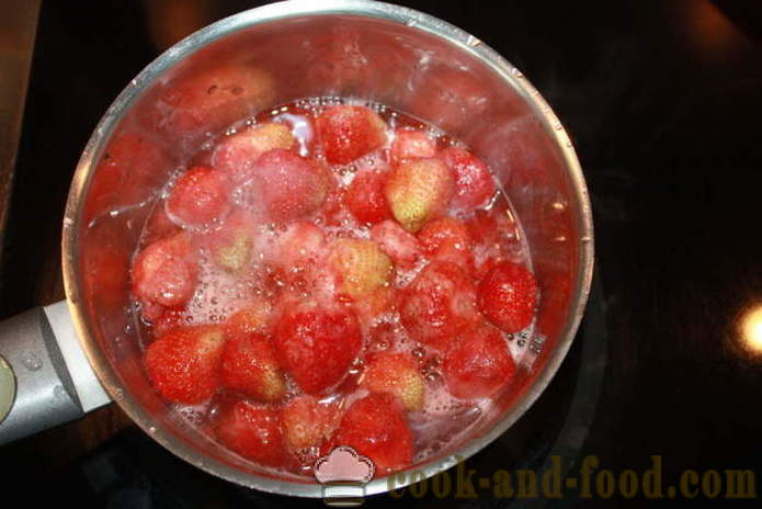 Curd cheese cake na may strawberry walang baking - kung paano magluto na keso na may strawberries, isang hakbang-hakbang recipe litrato