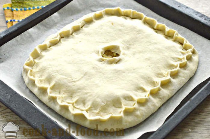 Lean lebadura cake na may repolyo - kung paano maghurno isang meatless repolyo pie sa oven, na may isang hakbang-hakbang recipe litrato
