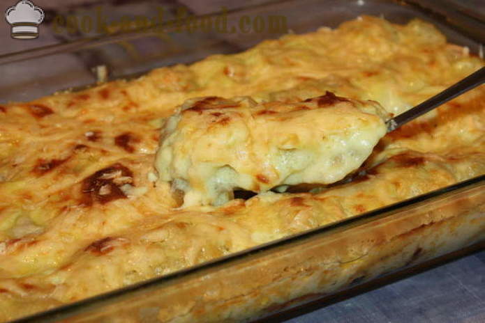 Lutong ravioli sa oven - tulad ng dumplings lutong sa oven na may cheese at sarsa, ang isang hakbang-hakbang recipe litrato