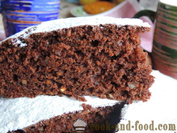 Ang pinakamadaling chocolate carrot cake na may halaman ng langis - kung paano magluto karot cake sa oven, na may isang hakbang-hakbang recipe litrato