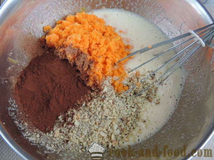 Ang pinakamadaling chocolate carrot cake na may halaman ng langis - kung paano magluto karot cake sa oven, na may isang hakbang-hakbang recipe litrato
