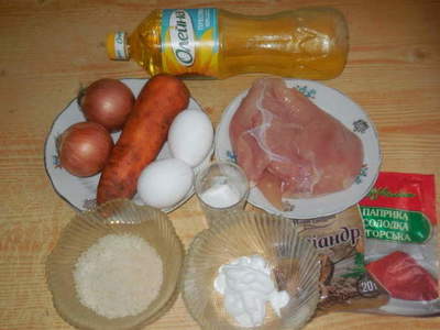 Chicken kaserol sa oven - kung paano magluto ng isang kaserol ng tinadtad na manok na may kanin, isang hakbang-hakbang recipe litrato