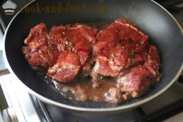Beef steak sa isang pan Pagprito - kung paano sa inihaw na karne ng baka steak, isang hakbang-hakbang recipe litrato