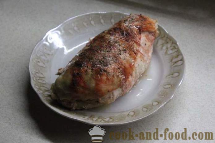 Homemade chicken roll sa palara - kung paano gumawa ng isang manok roll sa bahay, hakbang-hakbang recipe litrato