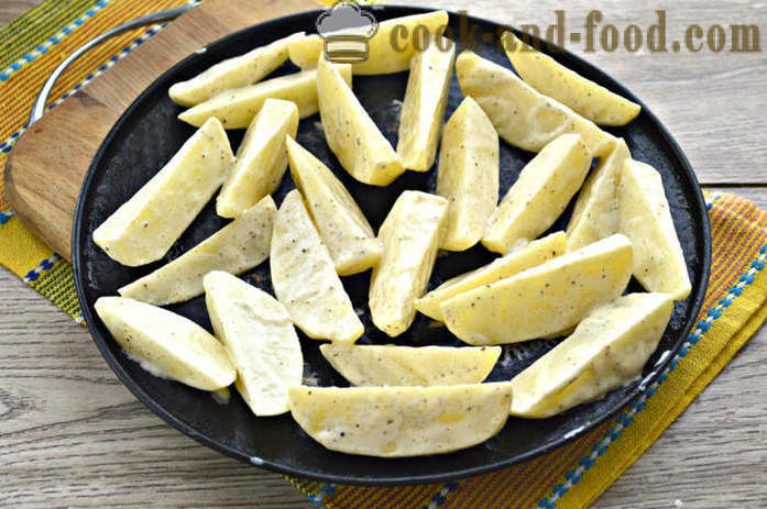 Patatas na may mayonesa sa oven - tulad ng lutong patatas sa oven na may mayonesa, isang hakbang-hakbang recipe litrato