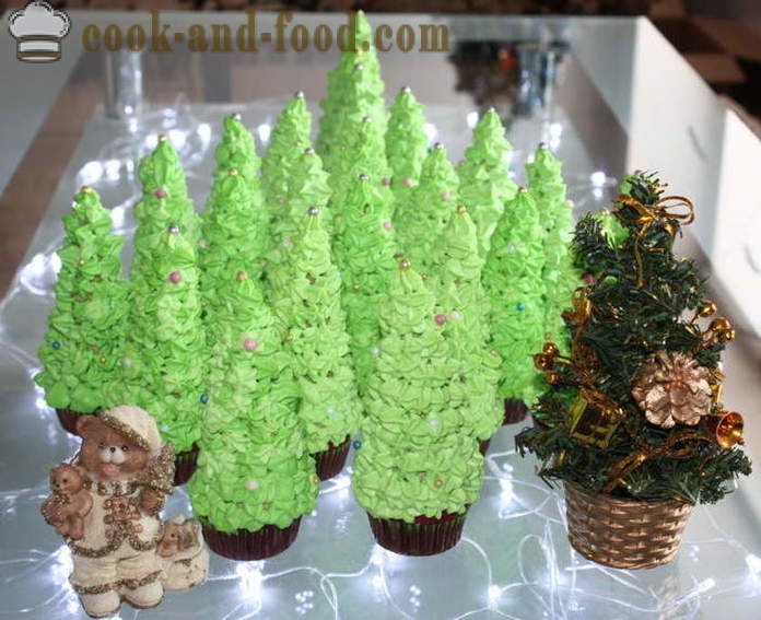 Christmas cakes Pasko puno - kung paano magluto ng Pasko cake Christmas puno sa bahay hakbang-hakbang recipe litrato