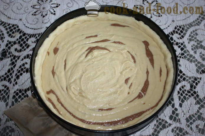 Home-made cake zebra sa Italyano - kung paano gumawa ng isang cake Zebra, sunud-sunod na recipe litrato