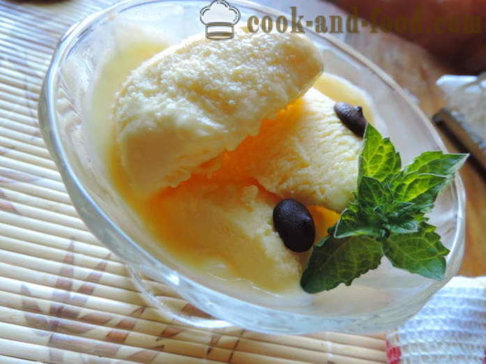 Homemade ice cream na may almirol - kung paano gumawa ng ice gatas sa bahay, hakbang-hakbang recipe litrato