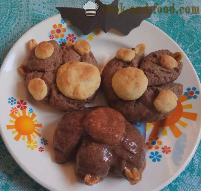 Chocolate gingerbread para sa Halloween - kung paano gumawa ng mga cookies para sa Halloween sa kanyang mga kamay, hakbang-hakbang recipe litrato