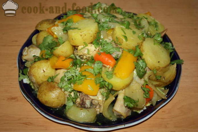 Lutong patatas na may manok sa manggas - kung paano magluto patatas sa oven na may manok, isang hakbang-hakbang recipe litrato