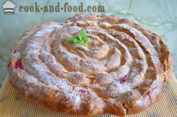 Cherry pie-snail sa kepe - kung paano magluto ng cake na may seresa-snail, ang isang hakbang-hakbang recipe litrato
