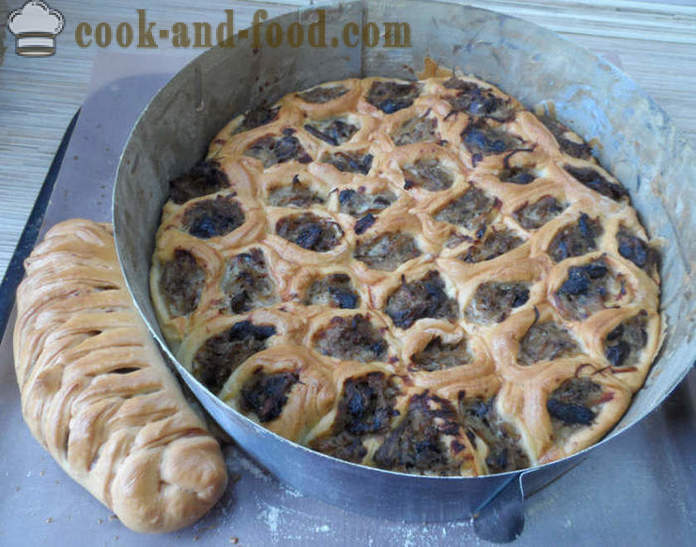 Yeast cake Honeycomb - kung paano maghurno isang cake mula sa lebadura kuwarta, isang hakbang-hakbang recipe litrato