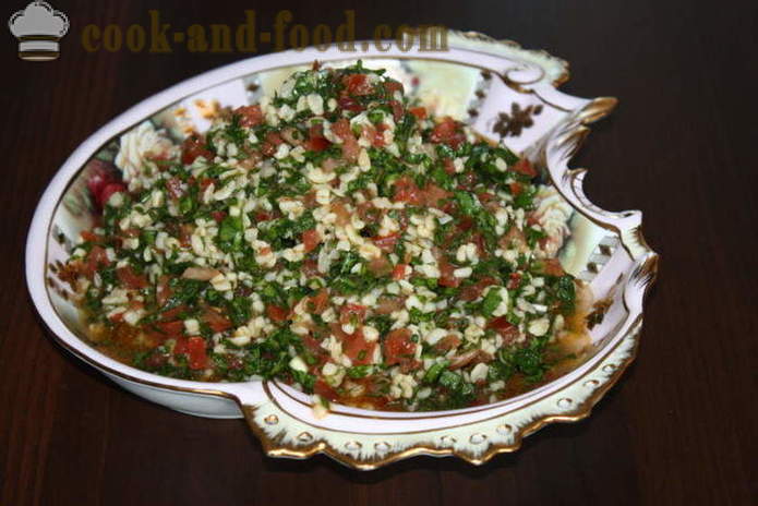 Tabula salad na may couscous - kung paano upang maghanda ng salad tabbouleh, ang isang hakbang-hakbang recipe litrato