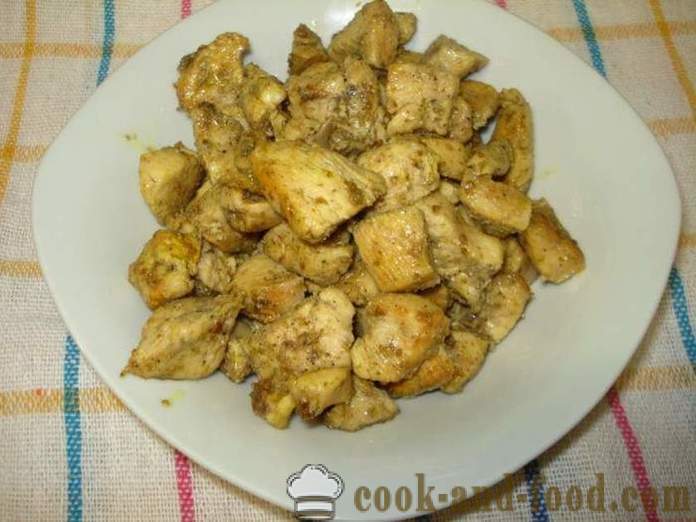 Delicious chicken palaman - kung paano magluto ng manok pasta, hakbang-hakbang recipe litrato