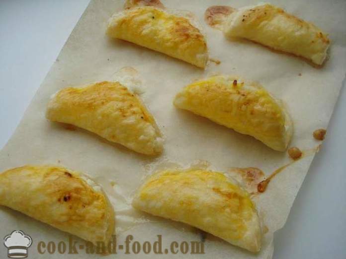 Sochniki may cottage cheese puff pastry - kung paano maghurno sochniki may cottage cheese puff pastry, isang hakbang-hakbang recipe litrato