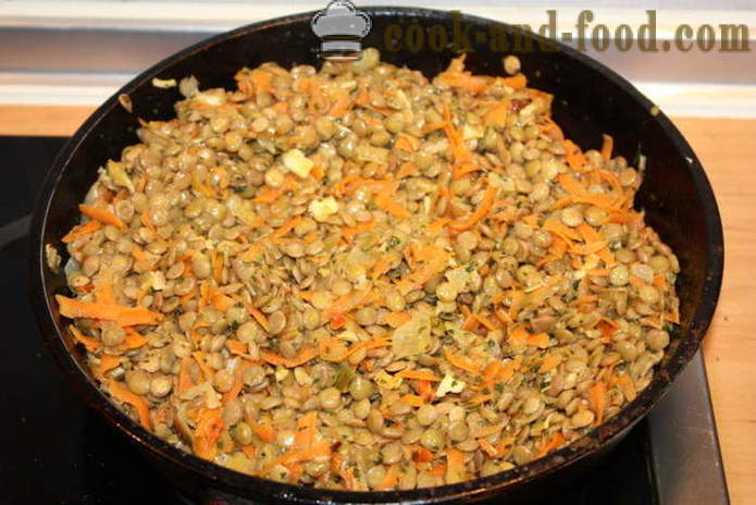 Green lentils sa isang mag-atas sauce - kung paano magluto ng masarap na green lentils, ang isang hakbang-hakbang recipe litrato
