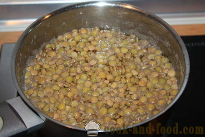 Green lentils sa isang mag-atas sauce - kung paano magluto ng masarap na green lentils, ang isang hakbang-hakbang recipe litrato