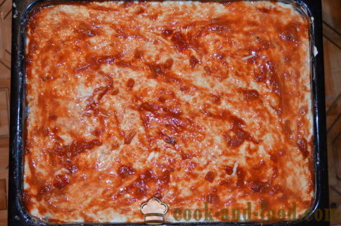 Panlabas na pizza pie - kung paano magluto ng pizza-pie, isang hakbang-hakbang recipe litrato