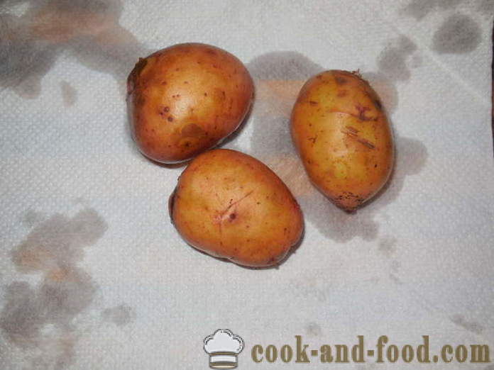 Lutong patatas sa kanilang mga jackets sa oven - bilang masarap na lutong patatas sa kanilang mga skin sa hurno, na may isang hakbang-hakbang recipe litrato