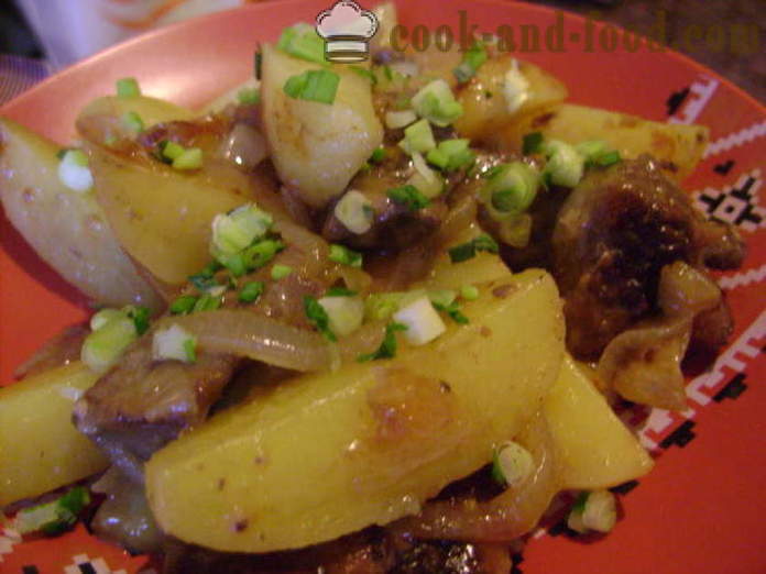 Atay na may patatas sa isang pan - kung paano magluto karne ng baka atay na may patatas, isang hakbang-hakbang recipe litrato