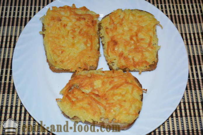 Hot sandwich na may gadgad raw patatas - kung paano gumawa ng mainit sandwiches sa pan, ang isang hakbang-hakbang recipe litrato