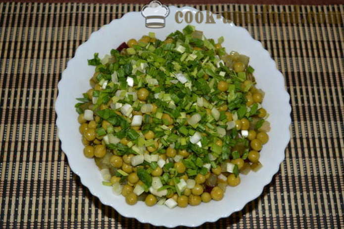 Vinaigrette in multivarka peas, cucumber - kung paano magluto salad sa multivarka, sunud-sunod na recipe litrato