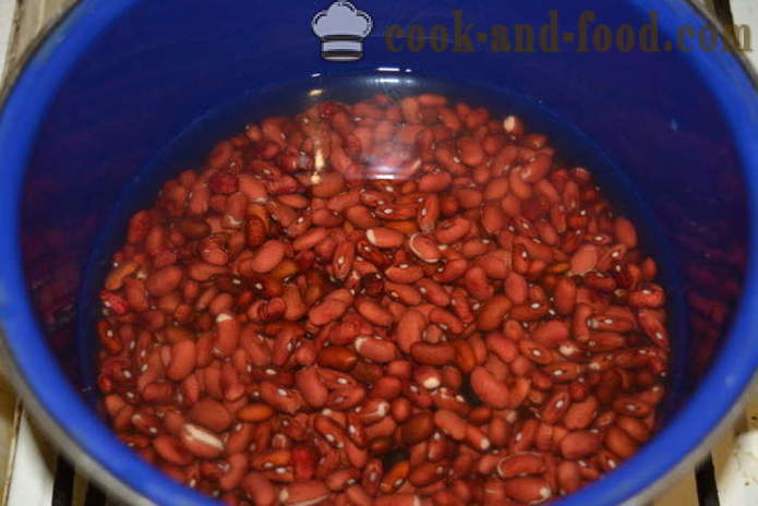Lobio ng red beans na may karot at lukom- kung paano magluto lobio ng red beans, isang hakbang-hakbang recipe litrato