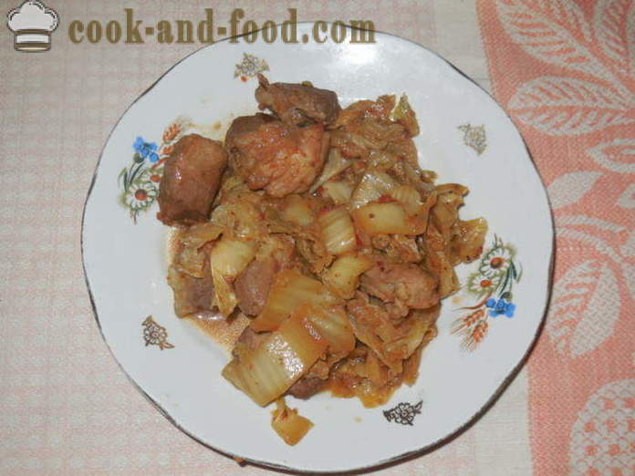 Pork na may kimchi sa Korean - kimchi bilang magprito ng karne, ang isang hakbang-hakbang recipe litrato
