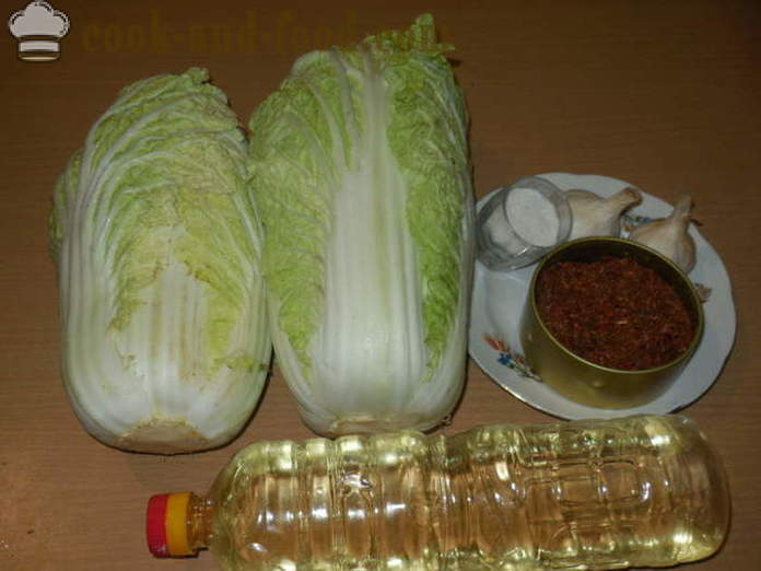 Intsik repolyo kimchi sa Korean - kung paano gumawa ng kimchi sa bahay, hakbang-hakbang recipe litrato