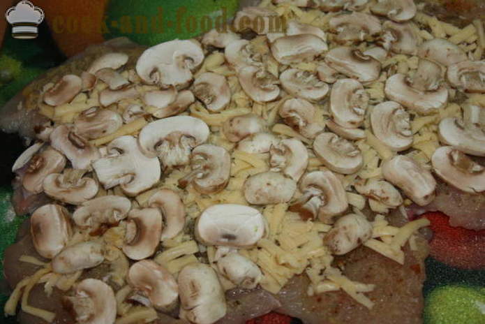Meatloaf chicken breast pinalamanan na may mushroom at tinadtad na karne sa oven - kung paano magluto ng meatloaf sa bahay, hakbang-hakbang recipe litrato