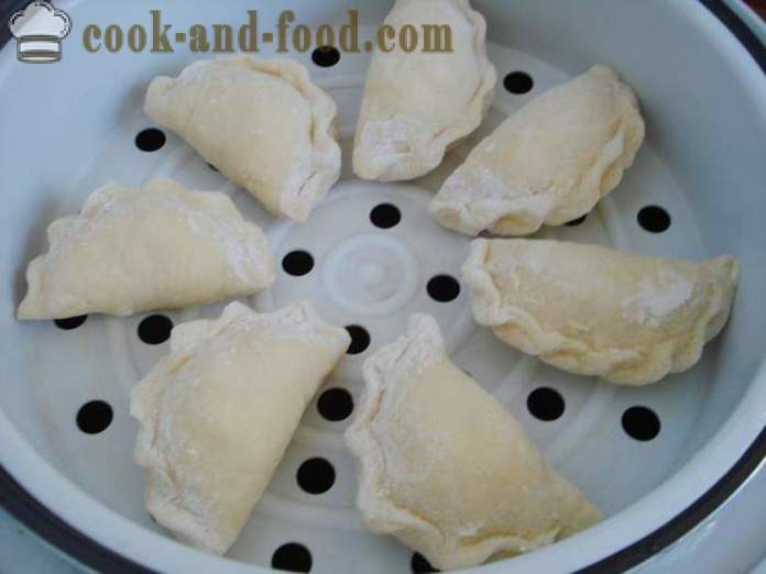 Luntiang steamed dumplings na may cottage cheese - kung paano magluto dumplings steamed sa multivarka, sunud-sunod na recipe litrato