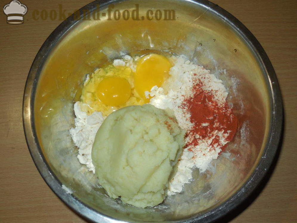 Cookies mashed patatas - kung paano maghurno isang patatas sticks sa oven, na may isang hakbang-hakbang recipe litrato