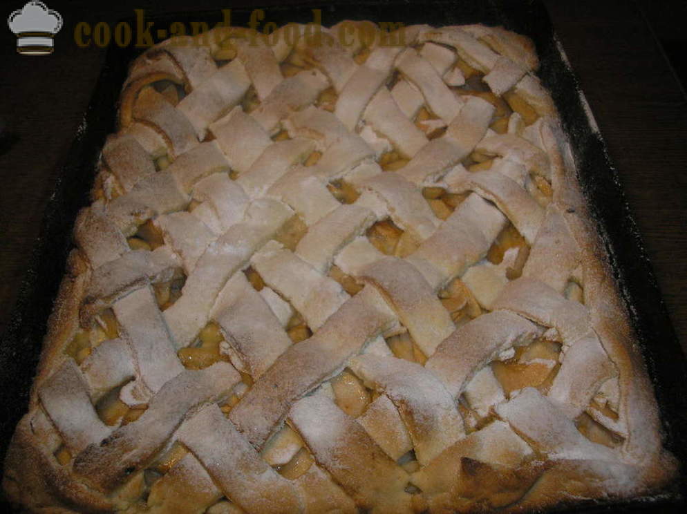 Buksan ang apple pie kuwarta - kung paano magluto apple pie masa, ang isang hakbang-hakbang recipe litrato